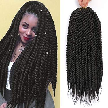Imagem de Havana Cabelo de Crochê Torcido 6 Pacotes de 55,88 cm Tranças de Crochê Senegalês Torcido Jumbo Havana Tranças de Crochê (2#)