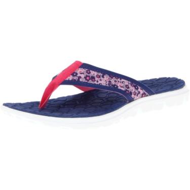 Imagem de Skechers Chinelo feminino Performance On The Go Guru, Branco/Azul marinho, 8