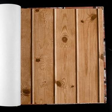 Imagem de ESSMOKO Papel de parede 3D grão de madeira zen retro estilo chinês papel de parede não autoadesivo PVC material impermeável sala de chá loja de estudo adesivo decorativo marrom 53 * 950 cm