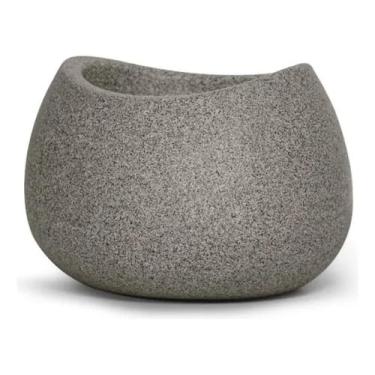 Imagem de Vaso Decorativo Texturizado Oval 19 Jardim Plantas Cachepo (Granito)