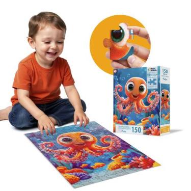 Imagem de Brinquedo Quebra Cabeça Infantil Polvo 150 Peças Fundo do Mar - Pais&F