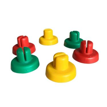 Imagem de Kit Ponteiras Achatadas para Haste de Cama Elástica ChicoPlay 6 Unidades
