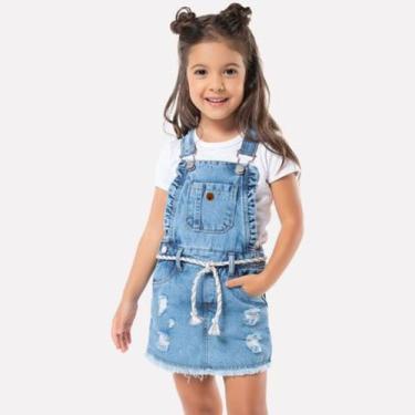 Imagem de Jardineira infantil feminina - Dhoylun