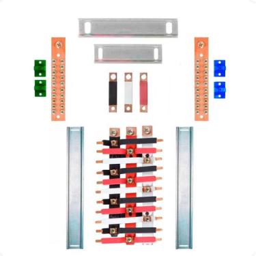 Imagem de Kit Barramento Trifásico 150A para 22 Circuitos com Termo Retrátil - Z