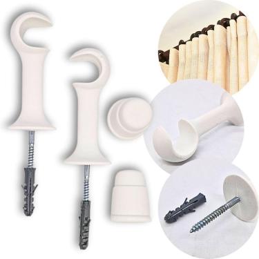 Imagem de Suporte Cortina Varão Simples 19Mm 2 Unidades Ponteira