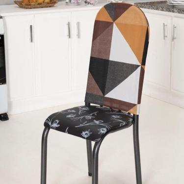 Imagem de Kit 4 Capas Encosto Cadeira Ferro Tubular Cozinha E Jantar