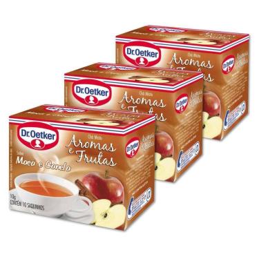 Imagem de Chá Dr. Oetker Maçã E Canela Kit 3 Caixas 10 Saquinhos