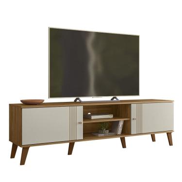 Imagem de Rack Bancada Para TV 75 Pol 180 cm Denv Nature Off White PLLA