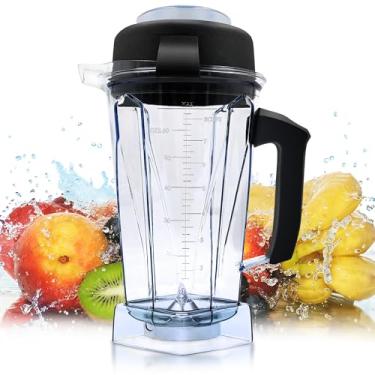Imagem de Jarro para liquidificador de 1,814 g, substituição para Vitamix 5200 5000 5500 6300 7500 Pro200 750 VM0101 VM0102 VM0103 E310 320, Classic/Explorian/Commercial Series Jarro copo, 3 - Garantia do ano