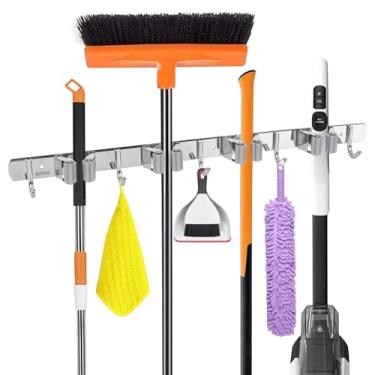 Imagem de Tidjani Suporte de parede para vassoura (cinza)