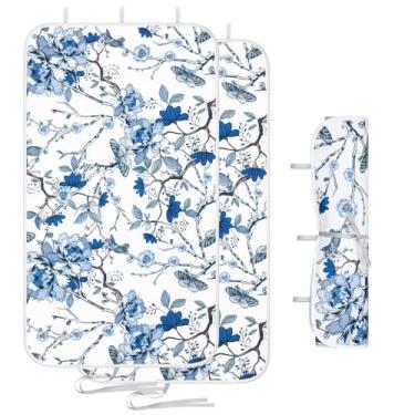 Imagem de 2 peças 83,8 cm x 48,3 cm tapete de engomar para mesa de ferro em qualquer lugar almofada de ferro portátil para prensagem a vapor na mesa ou cama, resistente ao calor, portátil, colcha e cobertor de