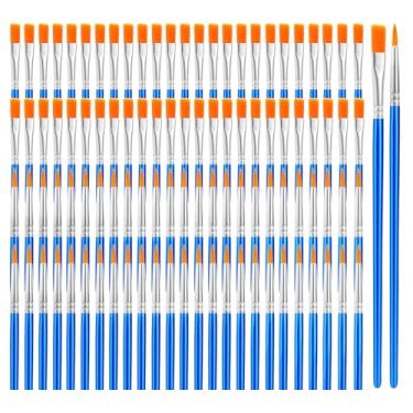 Imagem de AROIC Conjunto de pincéis de tinta, 110 peças de escovas de cabelo de nylon para artistas de acrílico e aquarela, kits de pintura profissional