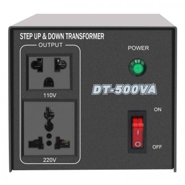 Imagem de Transformador de Tensão 500W, Converta 220V para 110V ou 110V para 220V, Yinleader, Preto