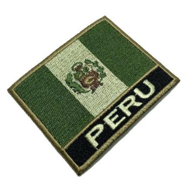 Imagem de BP0028N-003 Bandeira Peru Patch Bordado 7,5x6,3cm - BR44