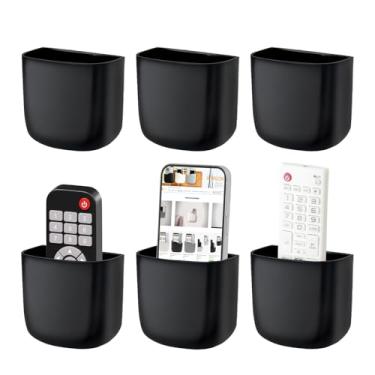 Imagem de SUNFICON Suporte de parede para ventilador de TV, suporte de controle remoto, suporte de cabeceira organizador de parede, suporte de telefone para escritório, adesivo de reprodutor de mídia, caixa de