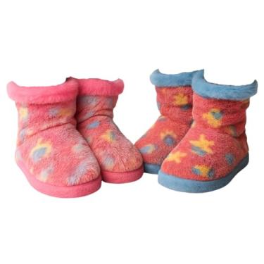 Imagem de Bota Botinha Pantufa Peluda Confortável Para Frio Com Sola Antiderrapante Rosa (Rosa, 37, BR, Adulto, Numérico, 37)