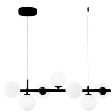 Imagem de Luminária Lustre 80Cm Jabuticaba 7 Globos Vidro Pendente
