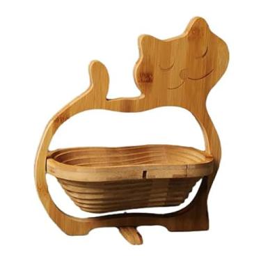 Imagem de Cesta de frutas dobrável de madeira, cesta dobrável de pão e nozes, cesta de frutas dobrável de escultura em madeira artesanal, cesta de presente de frutas, cesta de frutas de madeira, prato de frutas