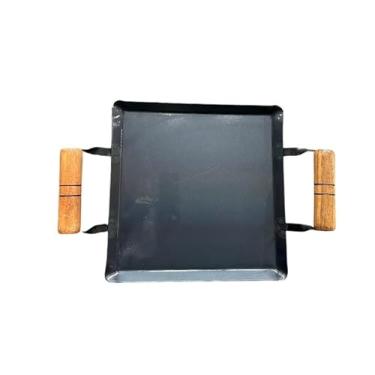 Imagem de Grelhas de Teppanyaki Chapa Chapeira Bifetera Para Fogão ou Churrasqueira 30x30 Aço Resistente