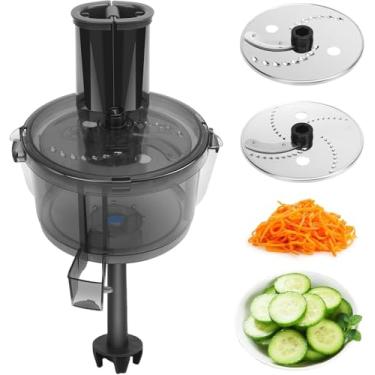 Imagem de Processador de alimentos com acessório de cortador de vegetais para TM5 TM6 TM31 com lâminas de aço inoxidável e peças removíveis, acessórios de fatiador para fatiar sem esforço acessórios de cozinha