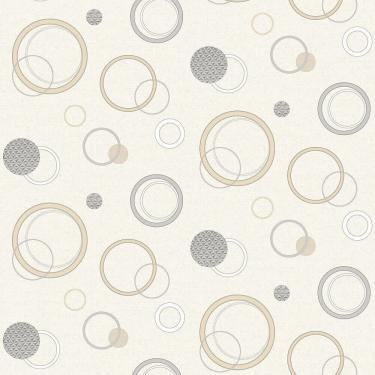 Imagem de Papel de Parede Fiesta Modern Geométrico Círculos Creme 543342 Fiesta Modern 543342