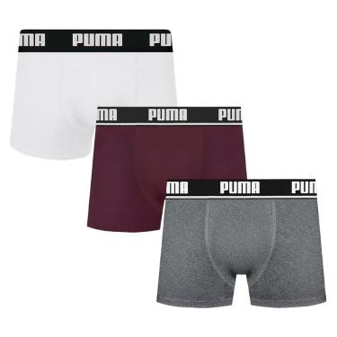 Imagem de Kit 3 Cuecas Boxer Puma Cotton Masculina