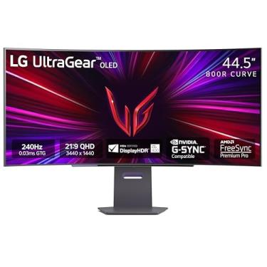 Imagem de LG Monitor Gamer Curvo Oled Ultragear 45Gs95Qe De 45 Polegadas Wqhd 800R, 240 Hz, 0,03 Ms Displayhdr True Black 400 Amd Freesync Premium Pro Nvidia G-Sync Hdmi 2.1 Displayport Com Inclinação/Altura