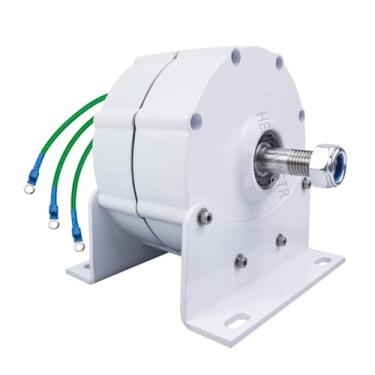 Imagem de 220v,HENGJINGTR Alternador de Baixa RPM 5000W 450RPM de Energia Livre 12V 24V 48V 220V Gerador de Ímã Permanente para Sistema de Geração de Energia e Turbina Eólica (Com Base)