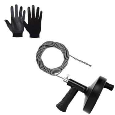 Imagem de Cobra de drenagem de 6,5 m, removedor de entupimento de cabelo com trado de drenagem resistente flexível serpente de banheiro cozinha ferramentas de limpeza para chuveiro banheira tubo