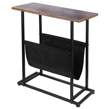 Imagem de Zerodis Sofá Tabela Final de Mesa de Armazenamento na Mesa Lateral de Ferro Final de Cabeceira de Cabeceira para a Sala de Estar para Pátio Quarto Mobiliário Doméstico de Escritório