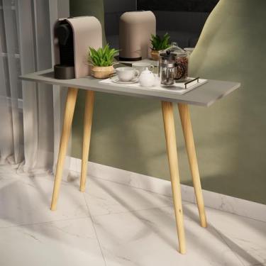 Imagem de Aparador Buffet Mesa Lateral cantinho do Caféem Madeira, 80 x 42 cm, Altura 76 cm. (Cinza)