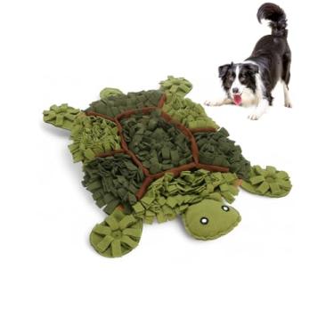 Imagem de Qxsnuvvlg Tapete de Snuffle para cães, design de tartaruga, 71 cm × 58 cm, grande tapete de rapé para cães, tapete de alimentação lenta para cães, brinquedo de quebra-cabeça de enriquecimento de