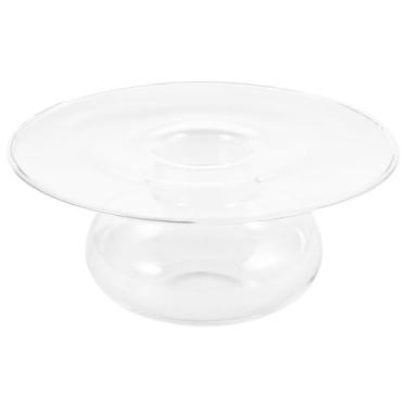 Imagem de ULDIGI Prato de chapéu criativo tigela de vidro decorativa com efeito de fumaça de gelo seco, prato de servir multifuncional para festas, aperitivos e mesas de jantar