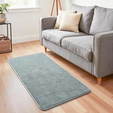 Imagem de Chicrug Tapetes minimalistas laváveis 2x4 para corredor do quarto, tapete moderno de espuma viscoelástica macia para berçário infantil, tapete de corredor interno de entrada de camada baixa para