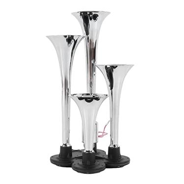 Imagem de Zhjvihx Buzina de Ar, Buzina Prática de Trem Cromado de Liga de Aço para Caminhão de Barco RV