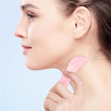 Imagem de Ferramenta Guasha para rosto e corpo, quartzo rosa natural em forma de S, ferramenta facial Gua Sha para tornozelo pescoço músculo costas corpo raspagem presente