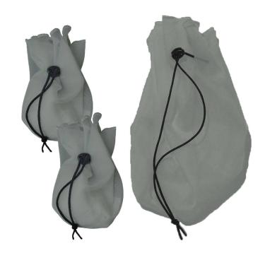 Imagem de Kit Coador Voal Cinza 2 Pp + 1 Médio Suco Verde Detox Kefir