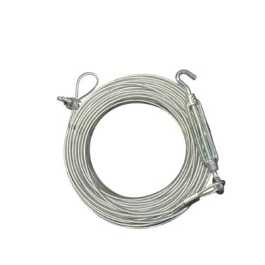 Imagem de Corda Varal, Varal de Aço Cabo de Aço Revestido Encapado com Pvc, Suporta Até 150 Kg(10 metros)