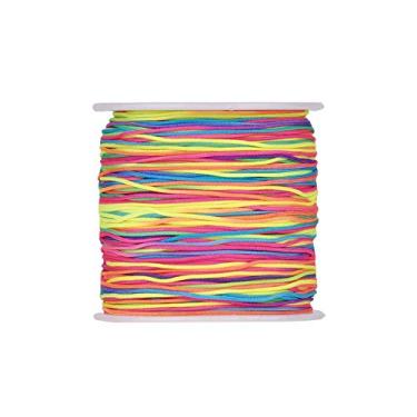 Imagem de 100 jardas/rolo 0,8 mm fios de nylon trançado colorido cordão de nó chinês cordão de joias cordas para artesanato faça você mesmo Kumihimo pulseiras de macramê para fazer suprimentos