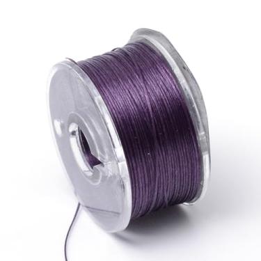 Imagem de 50 jardas/rolo 0,1 mm cordão de contas de nylon roxo chinês nó corda amizade cordão para artesanato DIY Kumihimo pulseiras macramê fabricação suprimentos