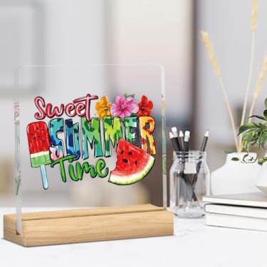 Imagem de Decoração de verão, praia, litoral, placa acrílica, mesa, decoração para casa, casa de fazenda, sala de praia, casa de campo, escritório, sala de jantar