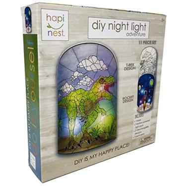 Imagem de Hapinest Bricolage Dinossauro T-Rex e Rocket Night Light Artes e Artesanato para Meninos a partir de 5 anos