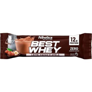 Imagem de Barra Proteica Best Whey - 1 Barras 49g Leite, Cacau e Avelã - Atlhetica Nutrition-Unissex