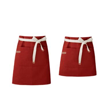 Imagem de Avental de Cintura Vermelho Cafeteria Pintura Salao Artes 2un