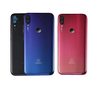 Imagem de SHOWGOOD Capa traseira de bateria para Xiaomi Mi Play, peças de reposição, capa para lente da câmera, botões laterais, capa de reparo (lente dourada)