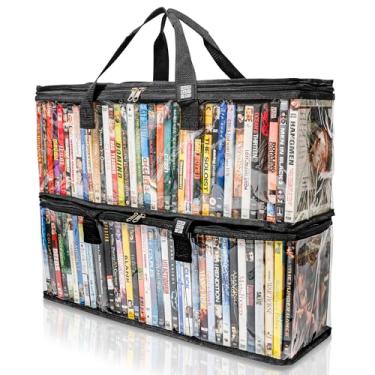Imagem de Made Easy Kit Bolsa de armazenamento de mídia Clear View para DVDs, VHS e capas de videogame - Proteja sua coleção e preserve a qualidade de suas capas - empilhável, economiza espaço, cabe 40 (DVD