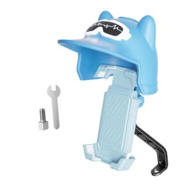 Imagem de FVDPWYE Suporte para Celular de Motocicleta com Mini Viseira para Capacete, Compatível com Smartphones de 4,7 a 7,2 Polegadas. Estável E Seguro. Ideal para Mo, Azul, Tamanho real
