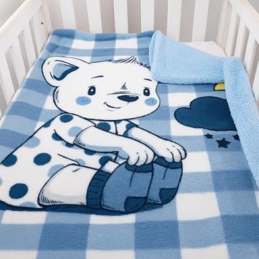 Imagem de COBERTOR BEBE PARA BERÇO HIPO ALÉRGICO BABY JOY (URSO SONINHO)
