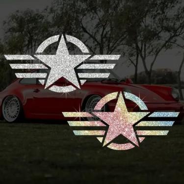 Imagem de Adesivo de decalque brilhante de PVC brilhante brilhante do exército militar do exército dos EUA para carros, laptops, motocicletas, parede, janela, bagagem, capa de arranhão, porta, multisuperfície
