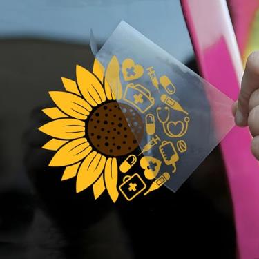 Imagem de Decalque de carro de girassol para amamentação, batimento cardíaco engraçado, CNA, saúde, médico, medicina, humor de enfermagem, acessórios para janelas de carro, caminhões, afirmações, vinil